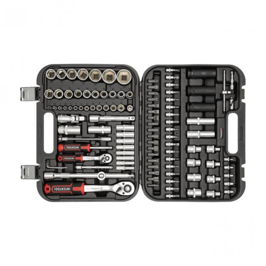 Набір інструментів 111 од., STORM, 1/2", 1/4", Cr-V INTERTOOL ET-8111-ET-8111