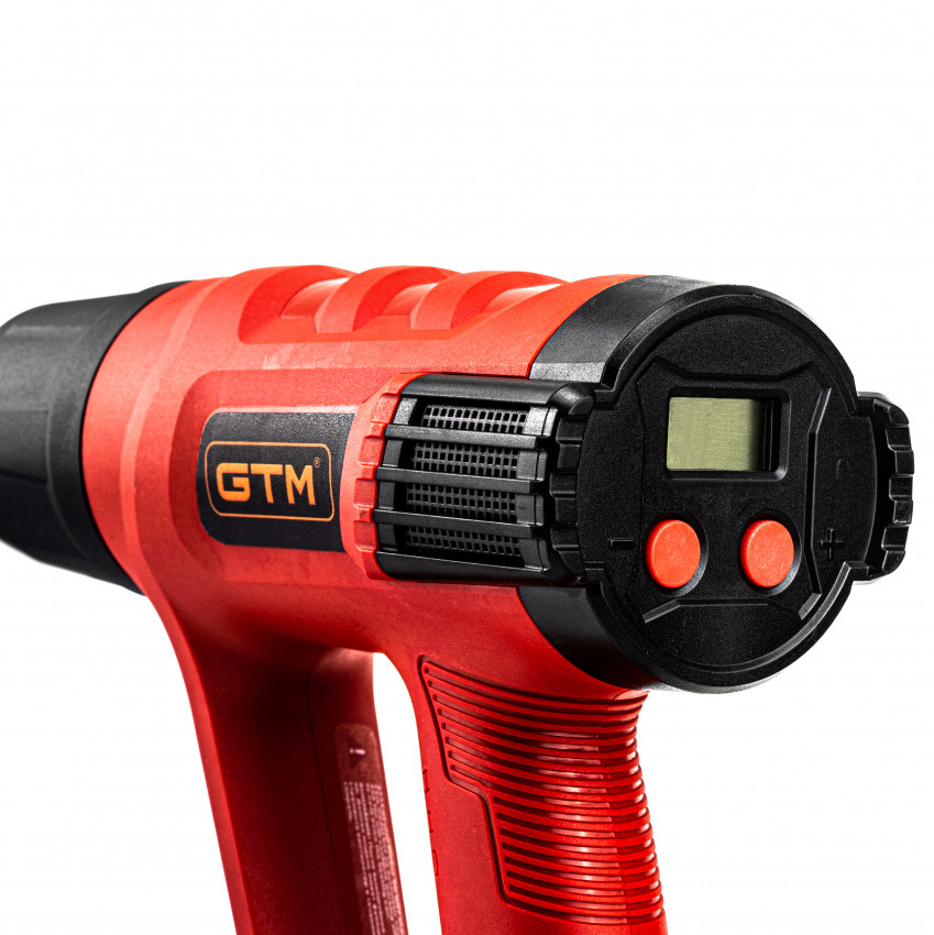 Термоповітродувка HG2000EM, 2000Вт, 80-600С, 300/500л/хв, LCD-дисплей-HG2000EM