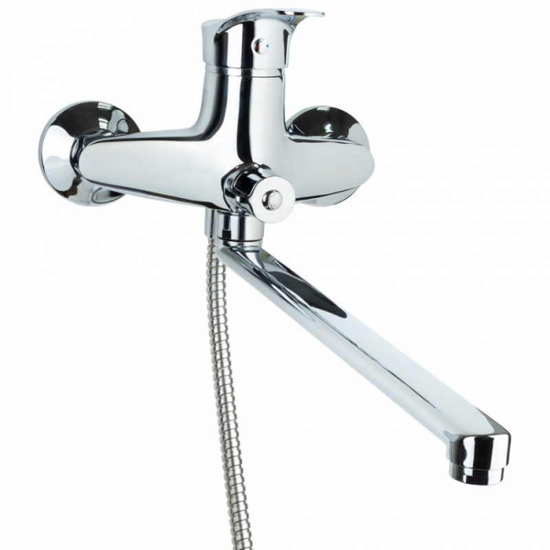 Змішувач s07 Ø40 для ванни гусак прямий 350мм дивертор вбудований картріджний TAU SE-2C245C (9807220)-9807220