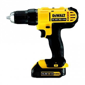 Дриль/шуруповерт DeWalt, XR Li-Ion, 14.4V, 2 акумулятори 1,3 А/год, 38 Нм, патрон 1.5-13 мм, вага 1,6-[articul]