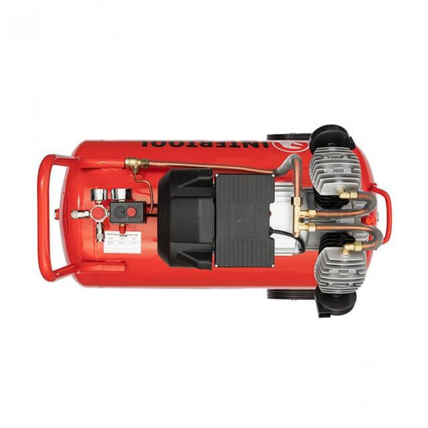 Компресор, 100 л, 3,0 кВт, 220 В, 10 атм, 420 л/хв, 2 циліндри INTERTOOL PT-0008-PT-0008