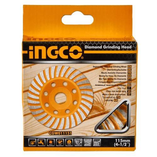 Диск Турбо шліфувальний чашковий 115 мм INGCO-CGW011151