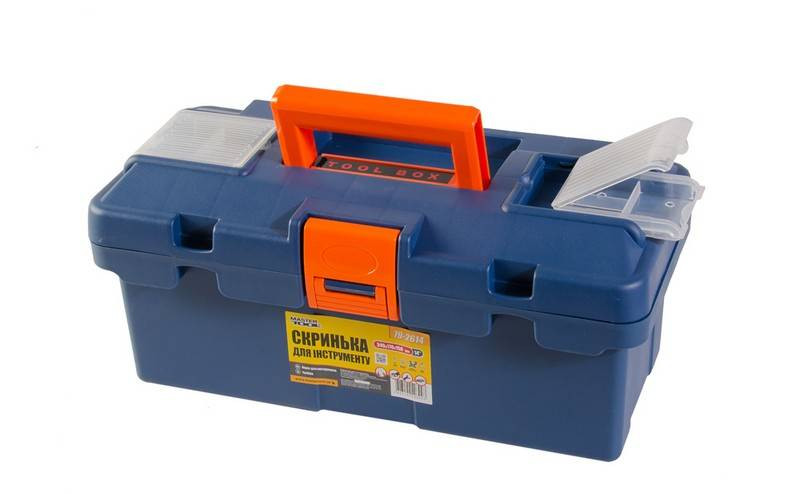 Скринька для інструменту MASTERTOOL 14" (345х170х150 мм) пластикові замки 79-2614-79-2614