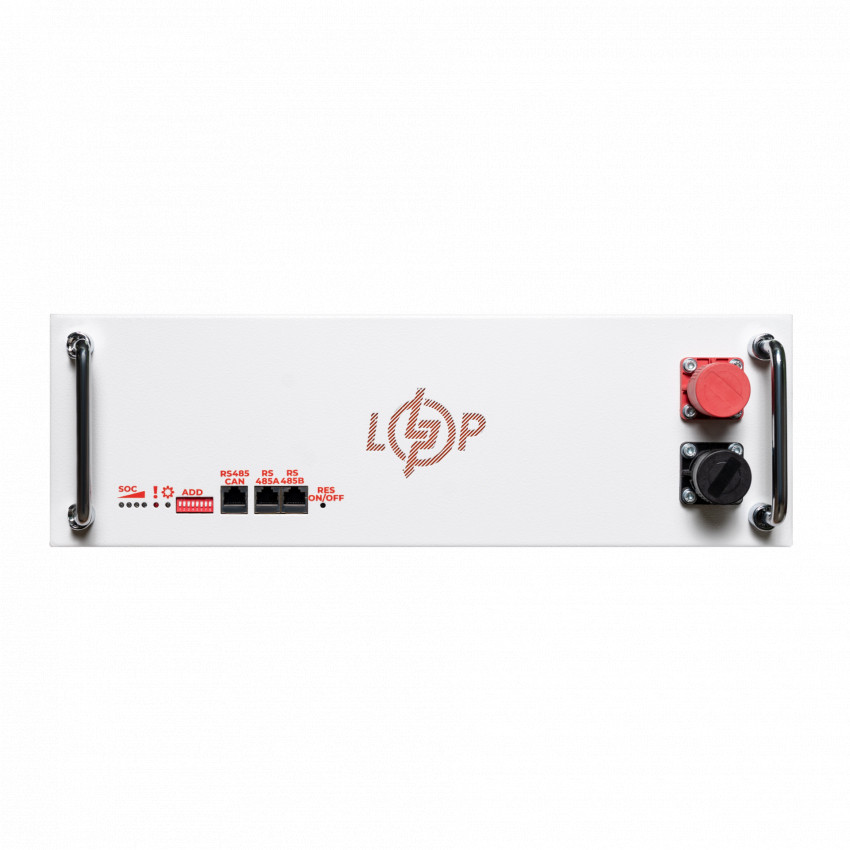 Акумулятор LP LiFePO4 51,2V - 100 Ah (5120Wh) (BMS SP 100A/50А) RM RS485/CAN LCD WH-