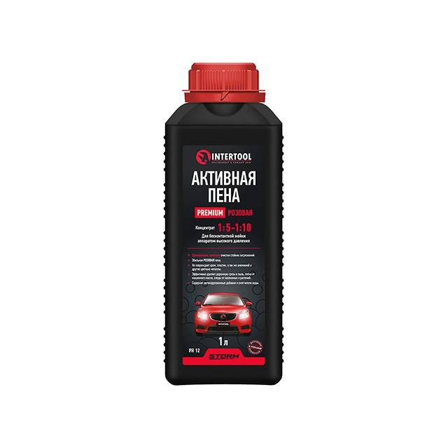 Піна активна PREMIUM 1 л, концентрат 1:5-1:10, для безконтактного миття апаратом високого тиску, STORM INTERTOOL FS-9091-FS-9091