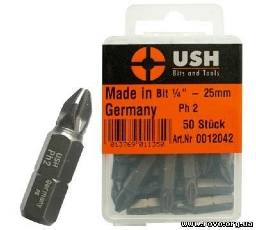 Біта USH Німеччина (Pz2, 25 мм, 50 шт)-USP0012361