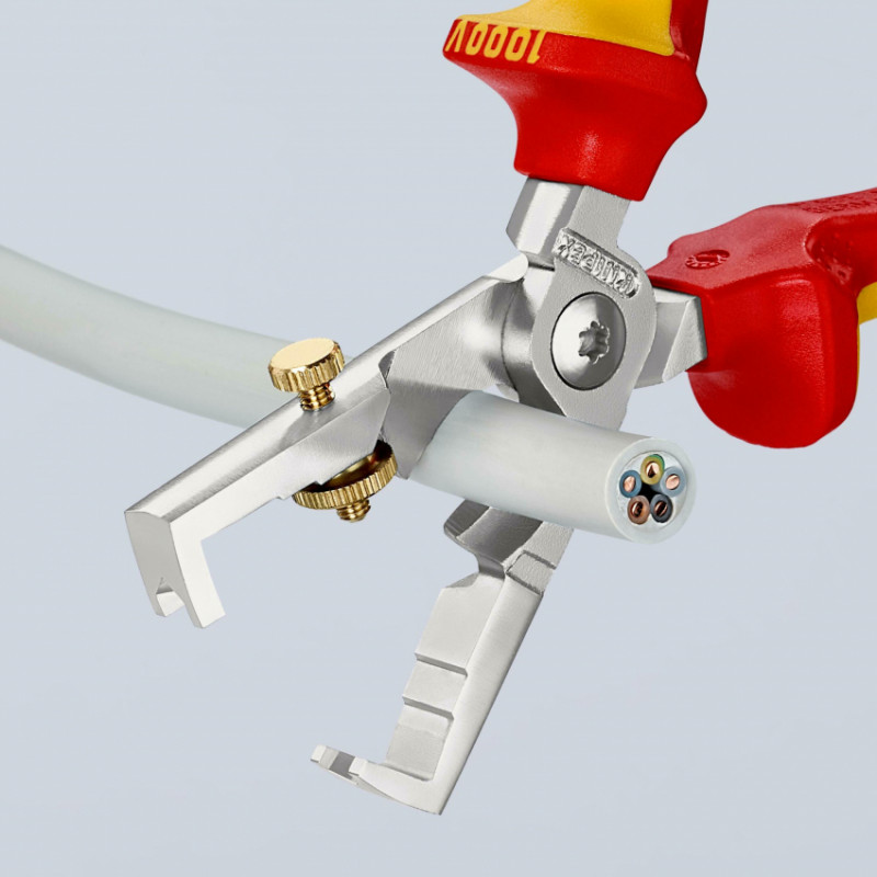Кліщі для видалення ізоляції, з функцією різання кабелю StriX KNIPEX 13 66 180 T BK-13 66 180 T BK