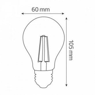 Світлодіодна лампа FILAMENT GLOBE-8 8W Е27 4200К