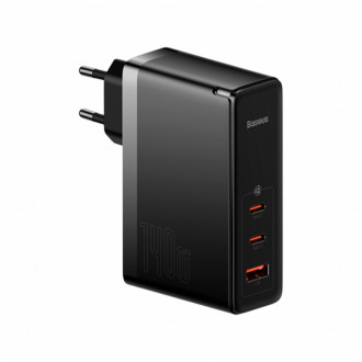 Сітчасте зарядне пристрій Baseus GaN5 Pro 3 порти, USB + Type-C 140W Чорний (CCGP100201)-[articul]