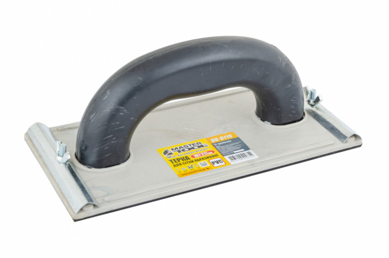 Терка для абразивної сітки MASTERTOOL пластикова 105х210 мм з гумовим покриттям 5 мм 08-0119-08-0119