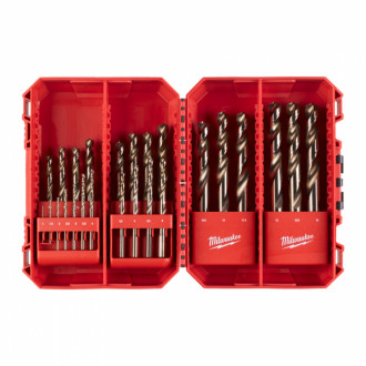 Набір свердел по металу кобальтових HSS-Co MILWAUKEE Set CB, DIN338, (діаметри 1/1.5/2/2.5/3/3.5/4/4.5/5/5.5/6/6.5/7/7.5/8/8.5/9-[articul]