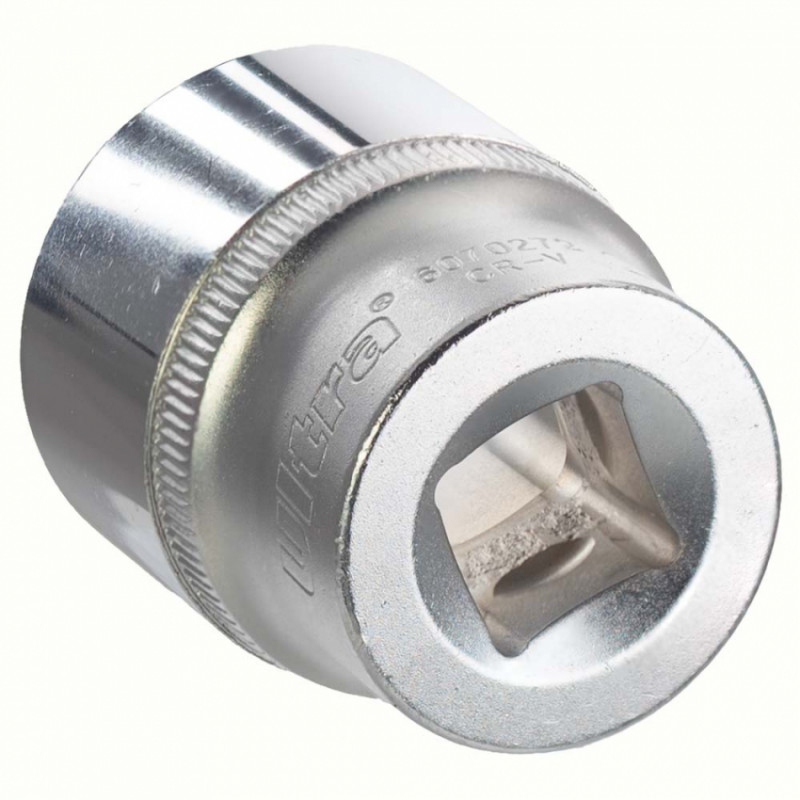 Насадка шестигранна коротка 1/2" 27мм CrV ULTRA (6070272)-6070272