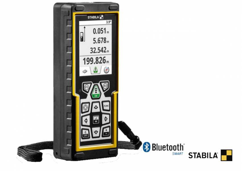 Дальномір лазерний STABILA Type LD 520, діапазон 0,05-200 м, 18 функцій, Bluetooth® Smart 4-18562