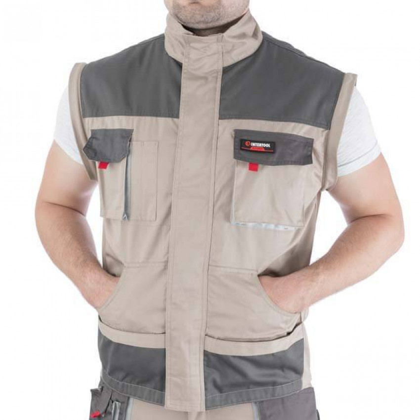 Куртка робоча 2 в 1, 100% бавовна, щільність 180 г / м2, XXXL INTERTOOL SP-3036-SP-3036