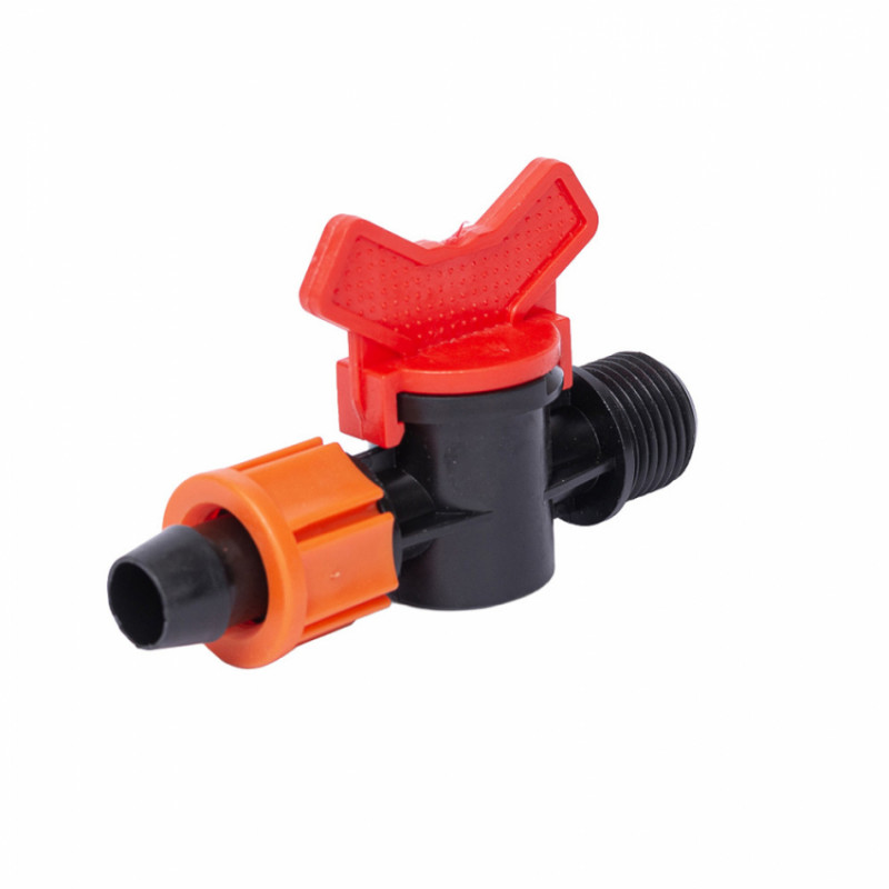 Кран для крапельної стрічки Ø16мм н/р 1/2" FLORA (5079654)-5079654