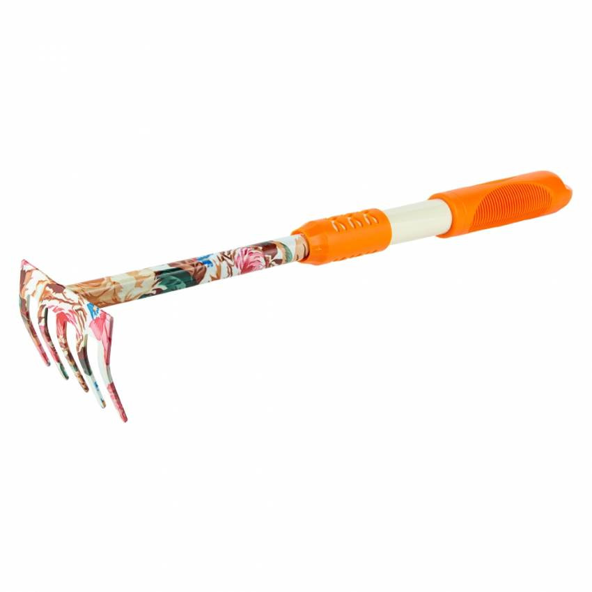 Граблі 5-ти зубні (orange) (TPR) FLORA (5043024)-5043024