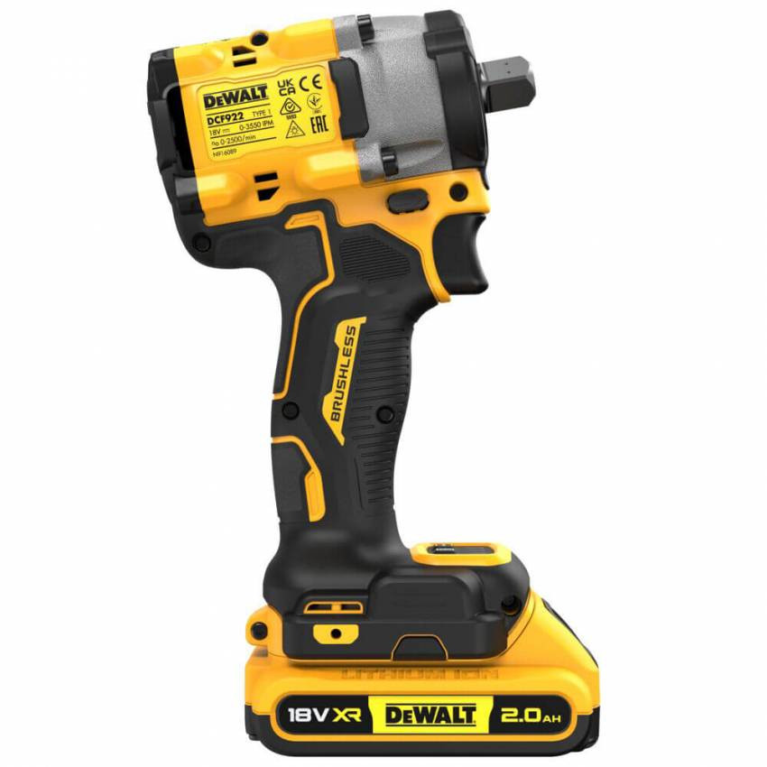 Гайковерт ударний акумуляторний безщітковий DeWALT DCF922D2T-DCF922D2T
