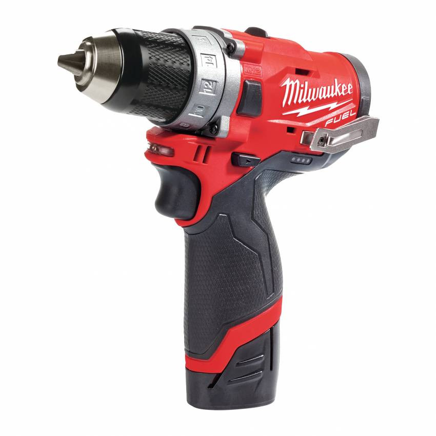 Дриль-шуруповерт акумуляторний MILWAUKEE, M12 FDD-202X, 37Нм (зарядний пристрій, 2 акум.Х 2Ач, HDкейс)-4933459816