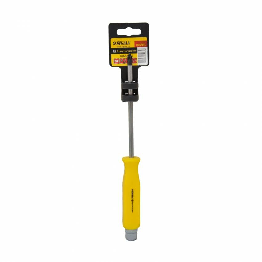 Викрутка ударна хрестова PH2x125мм під ключ CrV Sigma (4004931)-4004931