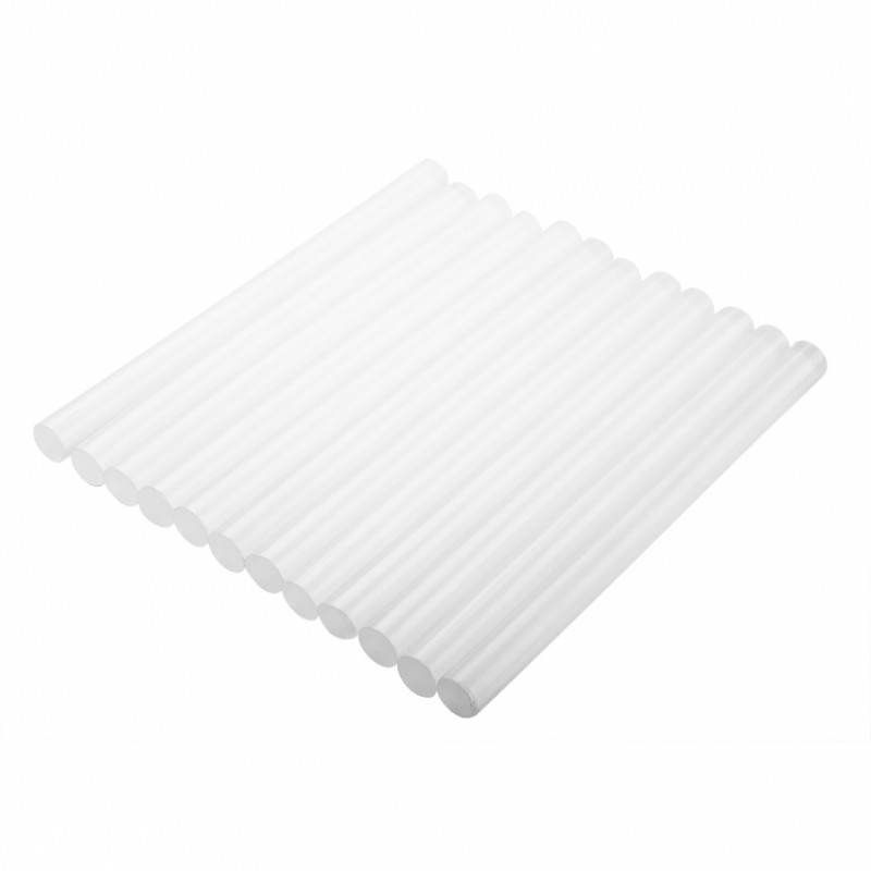 Стрижні клейові 8 x 100 мм, 12 шт., прозорі-42E180