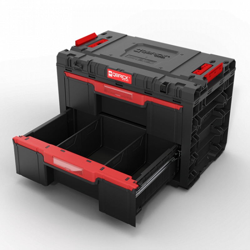 Ящик для інструментів QBRICK SYSTEM PRIME Drawer 2 Toolbox Basic IP66 Розмір: 542x 335 x 369-SKRQPRIMD2BCZAPG003