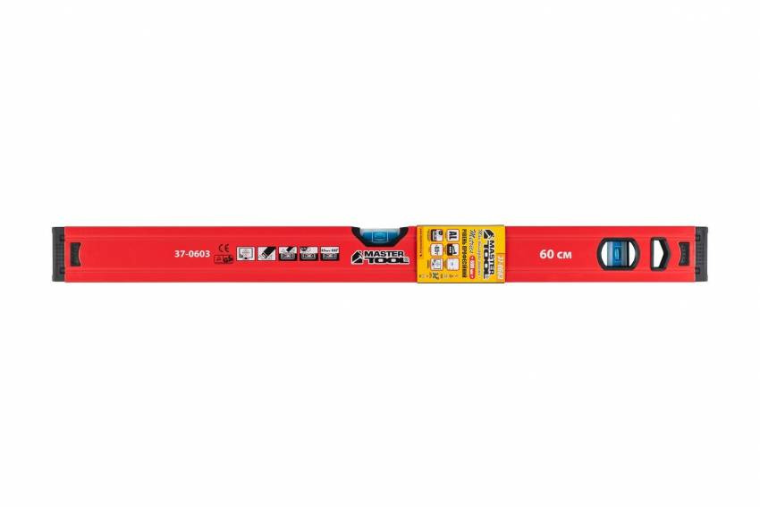 Рівень MASTERTOOL 60 см 2 капсули 0.5 мм/м фрезерована поверхня 37-0603-37-0603