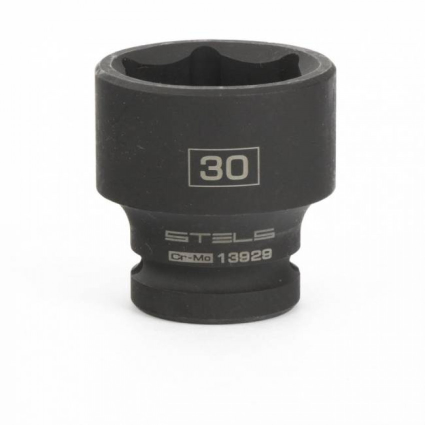 Головка шестигранна утакрна, 30 мм, 1/2, CrMo Stels-13929