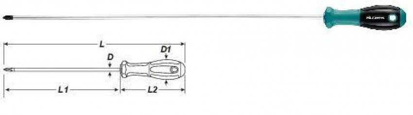 Викрутка PH1*400мм-S112-8-4001
