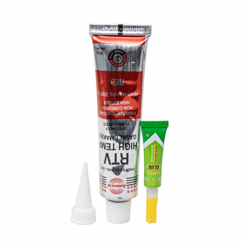 Герметик силіконовий RTV формувач прокладок високотемпературний +300°С червоний 85г ОАЕ ASMACO (6371221)-6371221