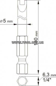 Насадка викрутка YATO &quot;SPANNER&quot; на 1/4&quot;, №4 та 8х100 мм, Набір 2шт. [25/100]