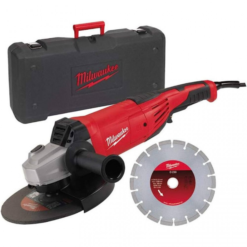 Кутова шліфувальня машина MILWAUKEE 230 мм AG22-230DMS-DSET с диском-4933440292