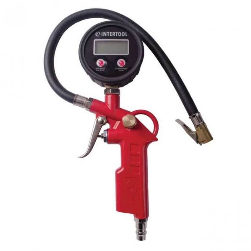 Пістолет для підкачки шин з цифровим манометром 63 мм INTERTOOL PT-0508-PT-0508