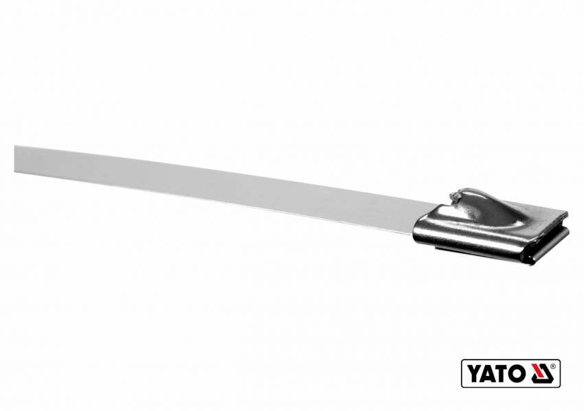 Хомут затискний YATO: 8 х 450 мм з нержавіючої сталі, пак. 50 шт-YT-70585