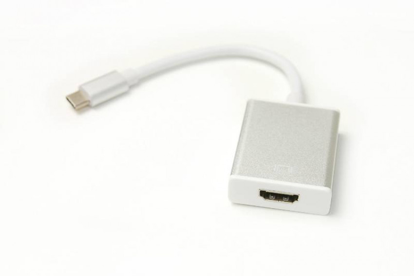 Кабель-перехідник PowerPlant HDMI female - USB Type-C, 0.15м-KD00AS1272