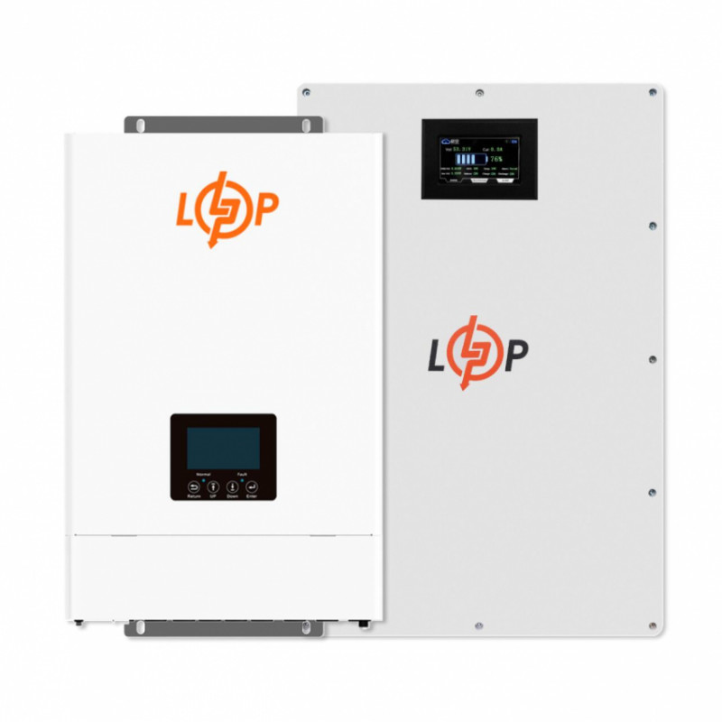 Комплект резервного живлення LogicPower ДБЖ W6000 + літієва (LiFePO4) батарея 5120 Вт/год (37760+37733 100 Ah)-