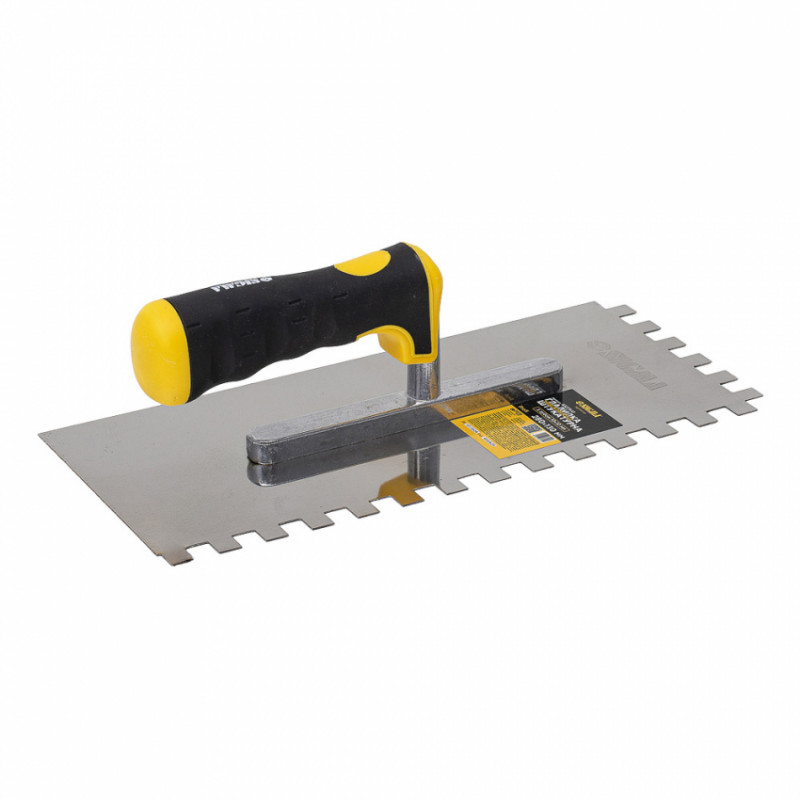 Прасувальна штукатурна нержавіюча з зубом Profi 280мм×130мм 10×10мм Sigma (8327541)-8327541