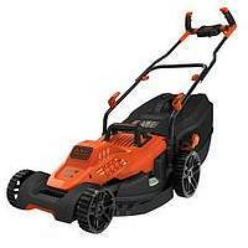 Газонокосарка електрична BLACK DECKER, 1800Вт, 240 В, система E-Drive, різання 42 см, вага 17,5 кг A7062-BEMW481BH+A7062