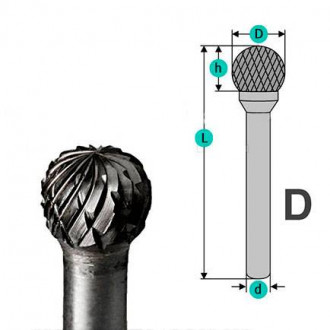 Борфреза тип D 10*9*6 мм-[articul]
