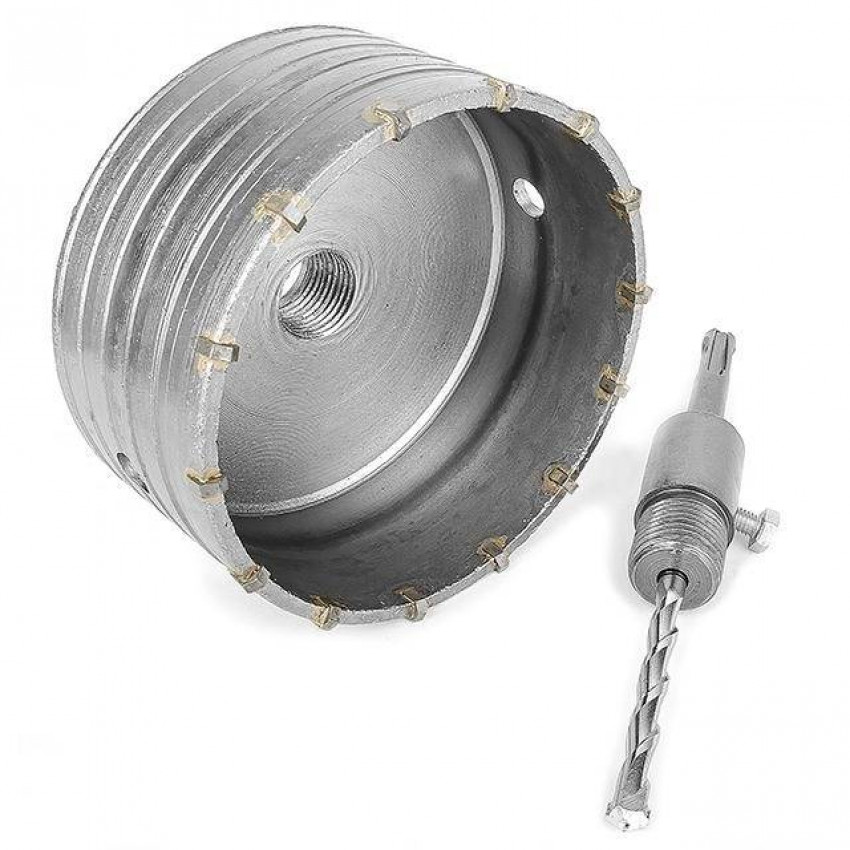 Свердло корончате по бетону 120 мм + перехідник SDS-plus 100мм INTERTOOL SD-7120-SD-7120