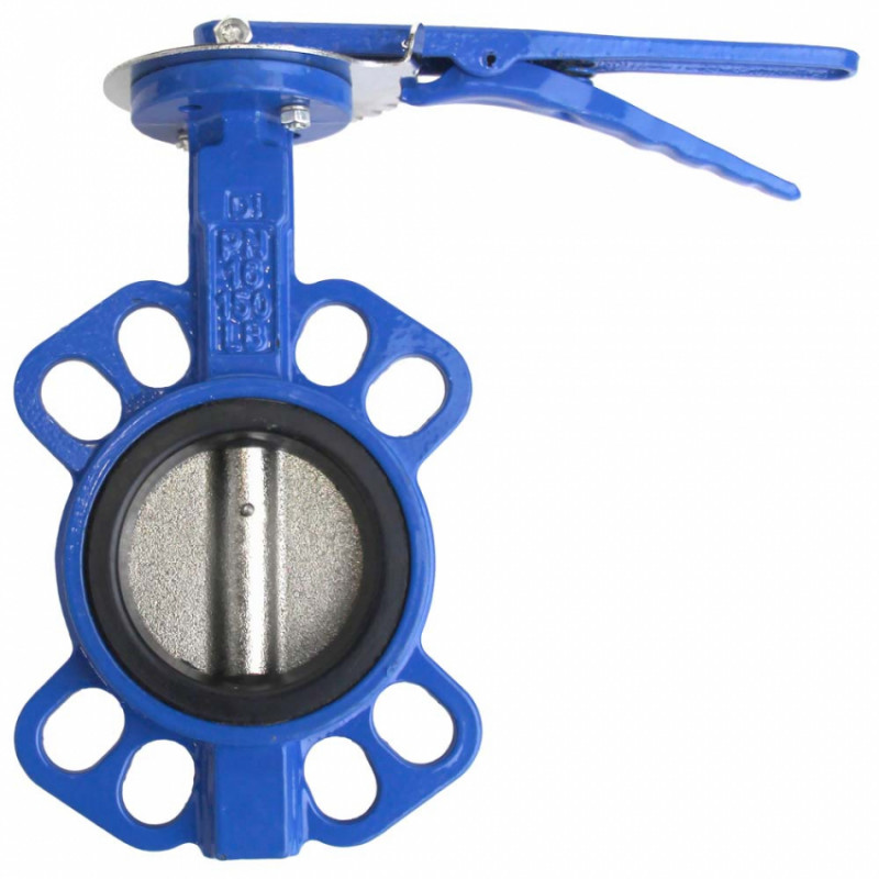 Затвор міжфланцевий «батерфляй» 3'' корпус чавун (GGG50) диск чавун (GGG50) EPDM PN16 FLORA (5080204)-5080204