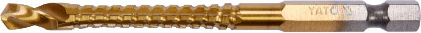 Свердло фрезеровочне по металу YATO: HSS-TIN, Ø= 6.5 мм, l= 89 мм, HEX - 1/4"-YT-44824