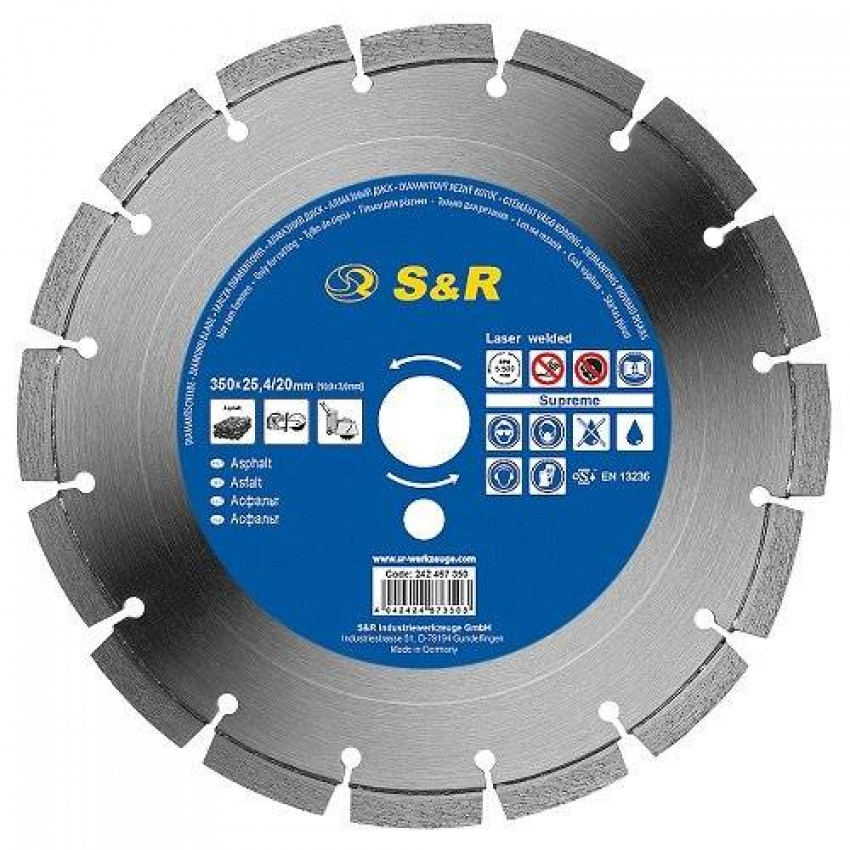 Диск відрізний сегментний S & R по асфальту Supreme 450-242467450