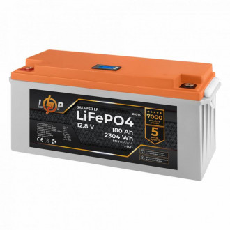 Акумулятор LP LiFePO4 для ДБЖ LCD 12V (12,8V) - 180 Ah (2304Wh) (BMS 80A/40А) пластик