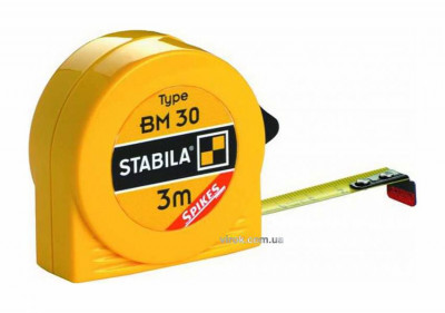 Рулетка STABILA BM30 Type: L= 3 м x 13 мм, пласт. корпус зі сталевою стрічкою-[articul]
