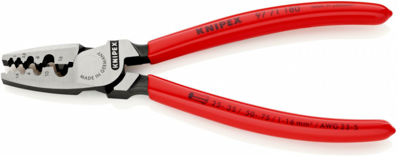 Інструмент для обжиму контактних гільз KNIPEX 97 71 180 SB-97 71 180 SB