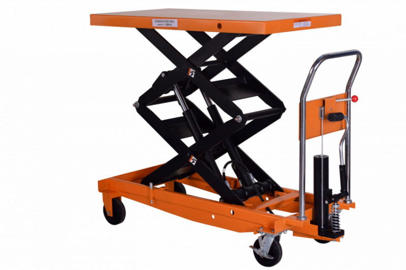 Стіл-платформа вантажопідйомний гідравлічний 1000кг/1,5м SYTJ-100S колір - жовтий-SYTJ-S100W