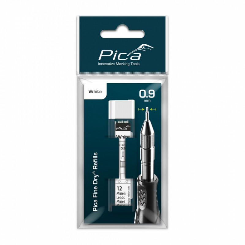 Запасні стержні PICA 7032/SB Fine Dry білий 0,9мм, 12шт-7032/SB