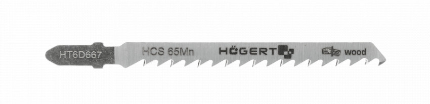Полотно для електролобзика по дереву, 6TPI, (уп/5 шт) HOEGERT 100 HT6D667-HT6D667