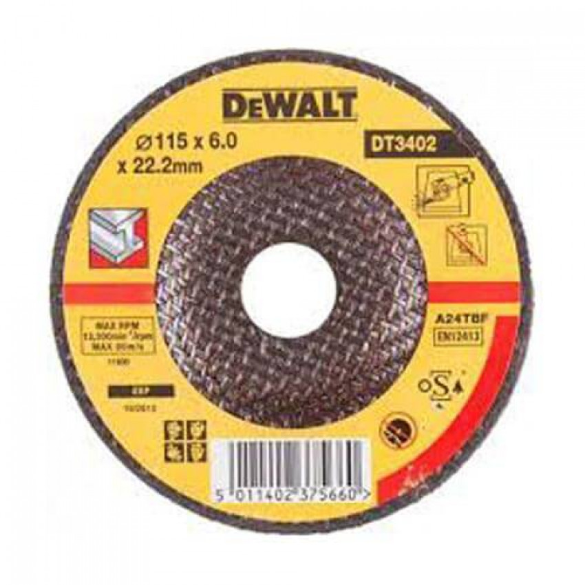Коло шліфувальне по металу 115мм DeWALT DT3402-QZ-DT3402-QZ