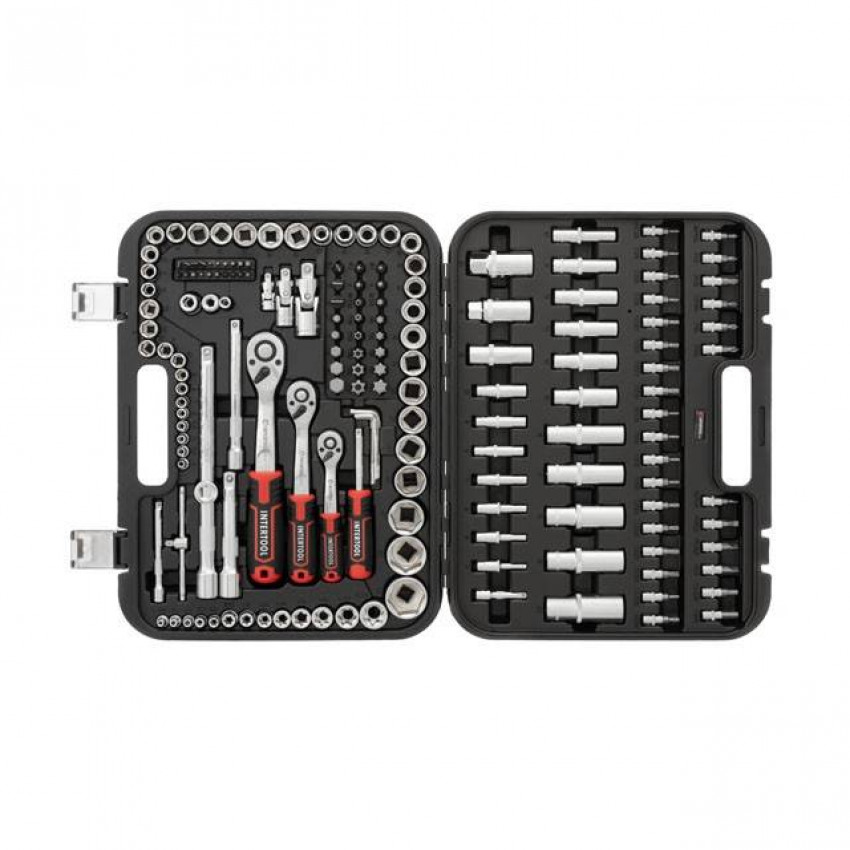 Набір інструментів 171 од., STORM, 1/2", 3/8", 1/4", Cr-V INTERTOOL ET-8171-ET-8171